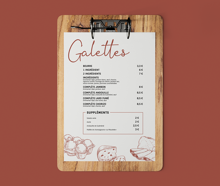 La Cambuse - Feuillets menu A5 classeur